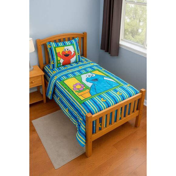 Vintage 2000s Sesame Street Twin Sheet Set - Picture 1 of 4